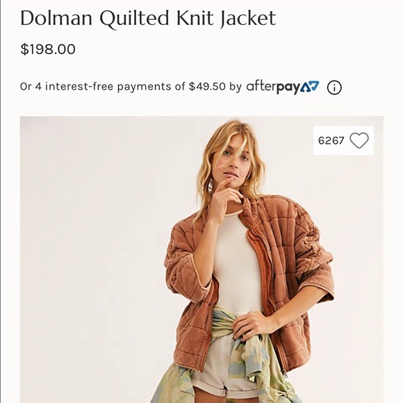 Free People Dolman Quilted Knit Jacket Old Pink L - Picture 2 of 8